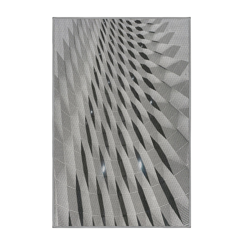 Tapis gris / bleu Power Loom, Rectangle 2 pi x 3 pi