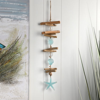 21" Resin, Wood, and Glass Nautical Drop