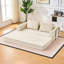 Canapé-lit convertible avec coussin cylindrique - Coussin en velours côtelé avec cadre de forme fixe pour le salon, la chambre à coucher, le salon, le studio-orange-96052645
