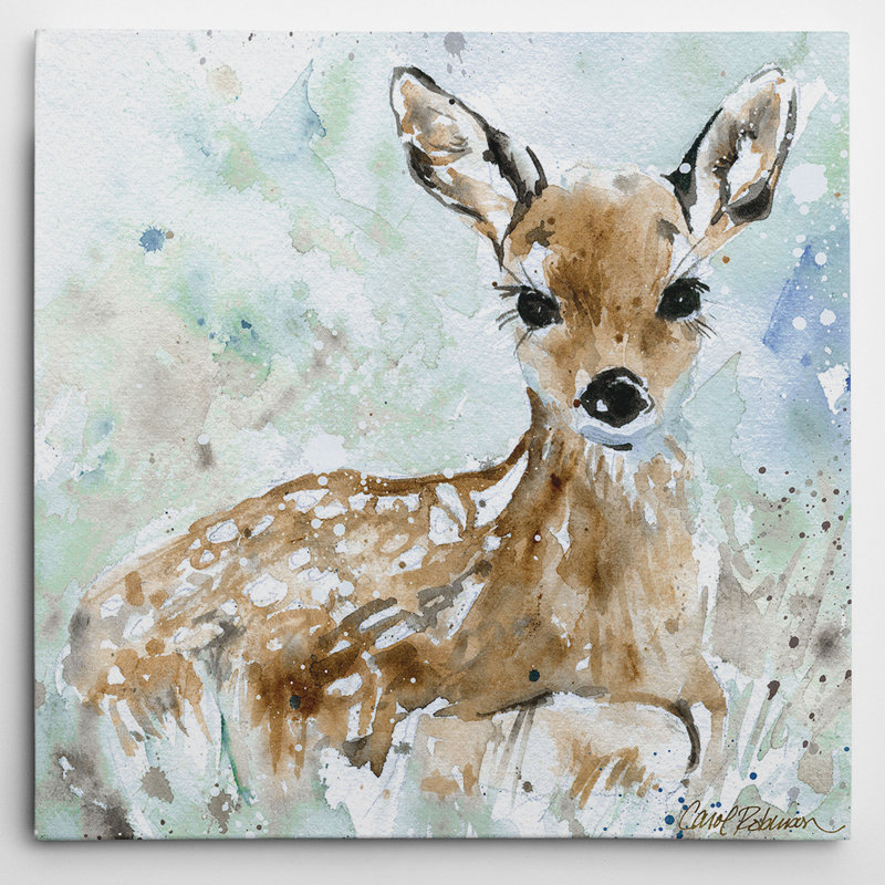 « fauve » par carol robinson, reproduction d’art sur toile tendue, H 16 po x l 16 po x p 1,5 po