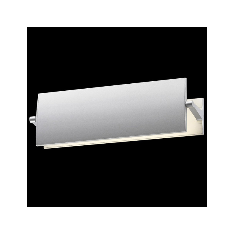 Aileron 1 - Light LED Armed Sconce, 4" H x 12.25" W x 4.75" D, Bright Satin Aluminum