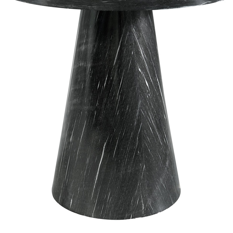 Pedestal End Table, Black