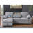 Marcello 91"W Light Gray Chenille Fabric Reversible Sleeper Sectional With Storage Chaise, Dropdown Table, Cup Holders And Charging Ports-864865416