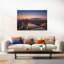 Frankfurt Sunset Skyline Colorful Modern Vibrant Architecture City Wall Art Print 1 Piece Wrapped Canvas Wall Art-370144381