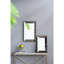 Miroir rectangulaire polyvalent argent antique avec des détails floraux exquis pour la décoration intérieure