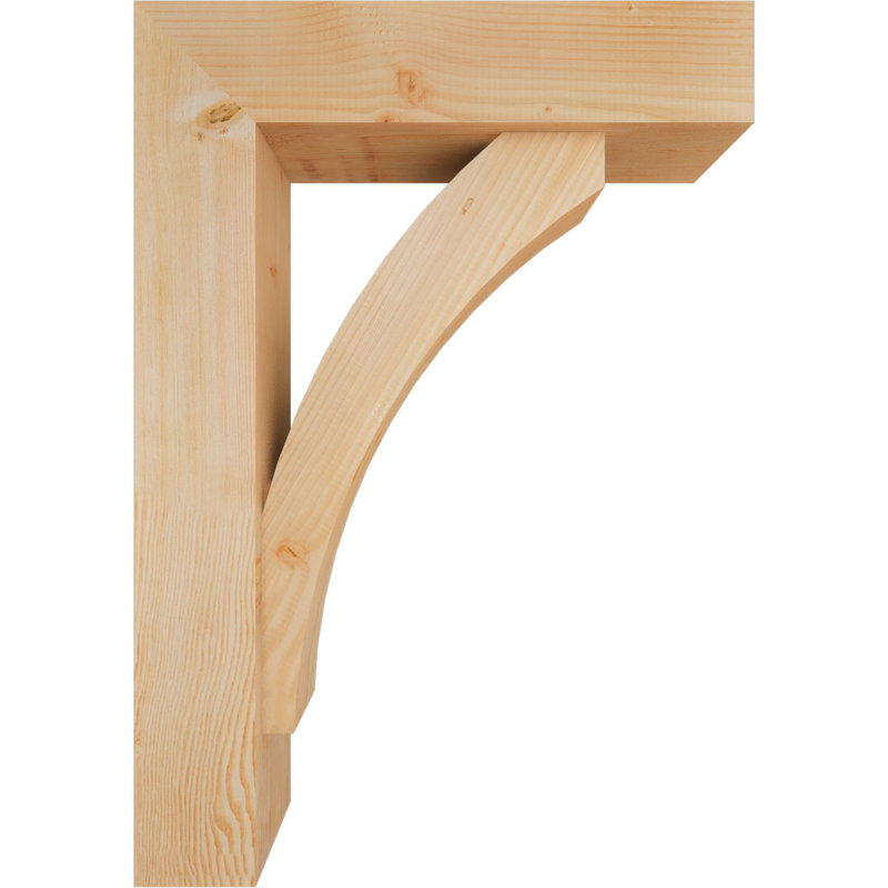 Thorton Block Bracket with Offset Brace, 40 x 28, 7 1/2"W Douglas Fir (Smooth)