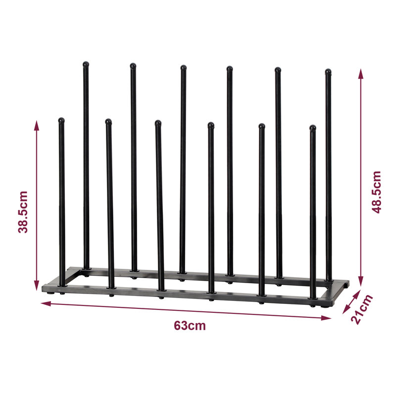 6 Pair Welly Walking Boot Stand Dryer Metal Shoe Rack Storage