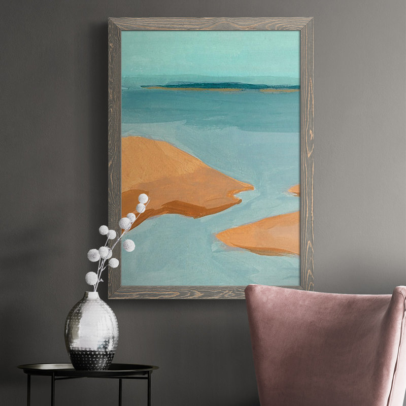 Alberry Out On The Sandbar IV, reproduction d'art sur toile encadrée, H 37,5 po x l 27,5 po x P 1 po, Gris