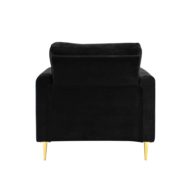 Marienthal 2 - Piece Velvet Living Room Set, Black
