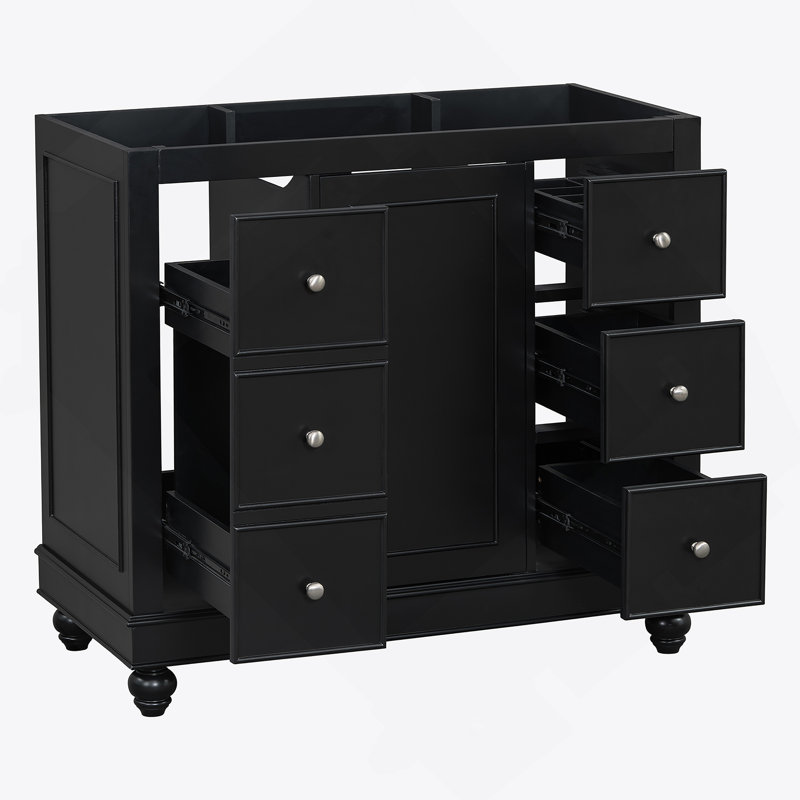 Meuble-lavabo noir 36 po (lavabo non inclus)