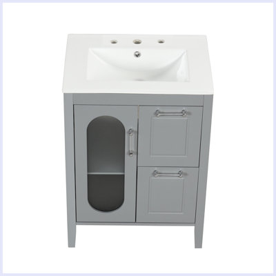 Modern Bathroom Vanity with Sink and Drawers