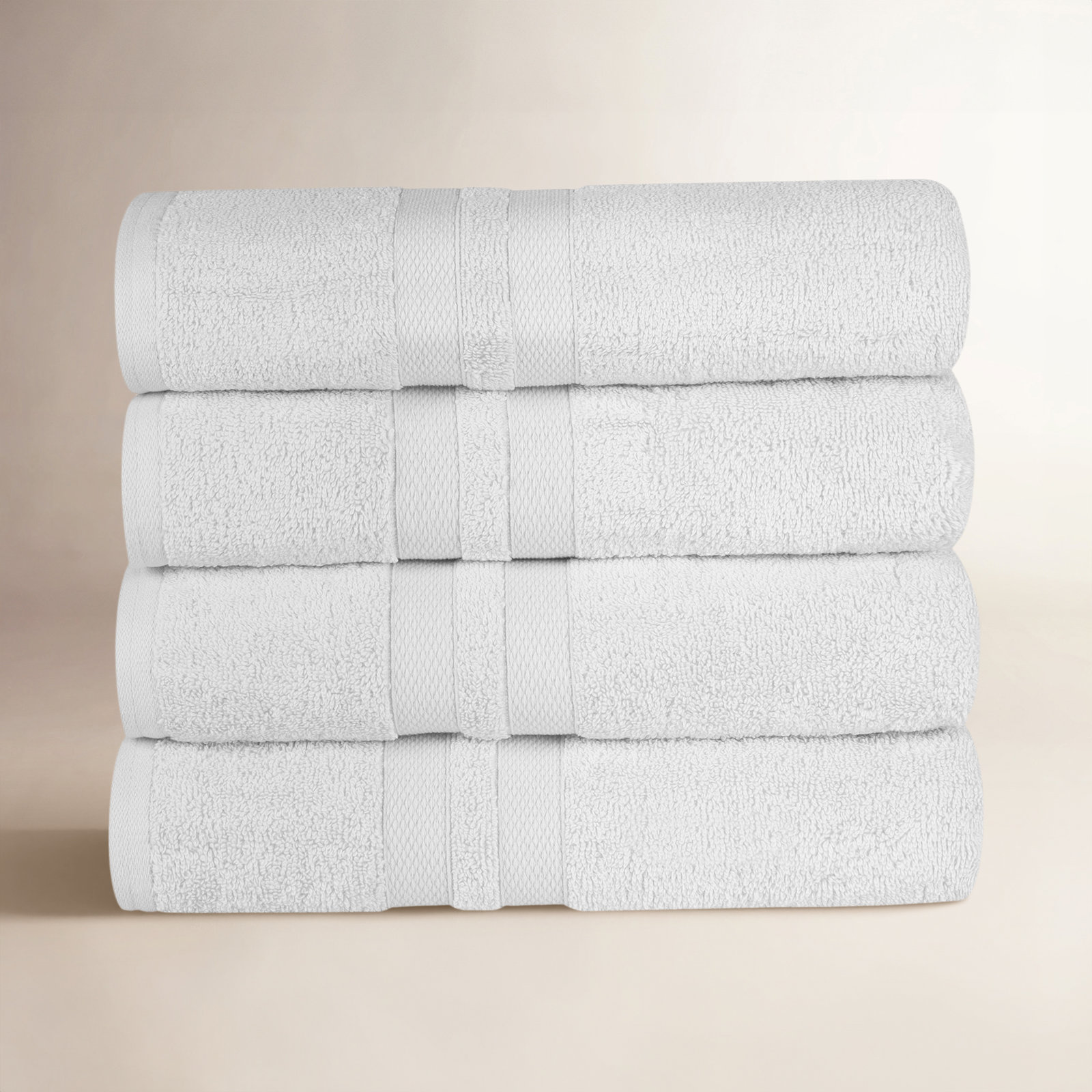 Quick-Drying Cotton Bath Towel Set, Silver
