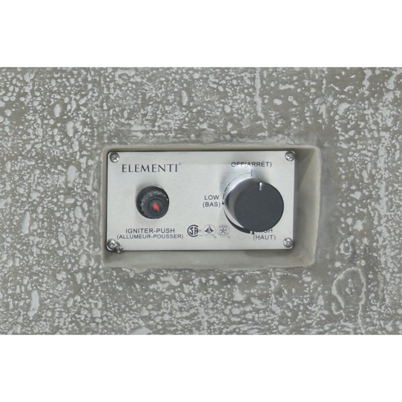 Hampton 56" x 32" Concrete Fire Table, Propane