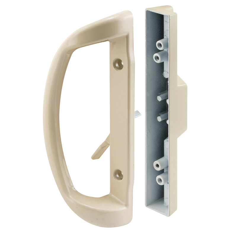 Almond Metal Classic Mortise Style Sliding Door Handle