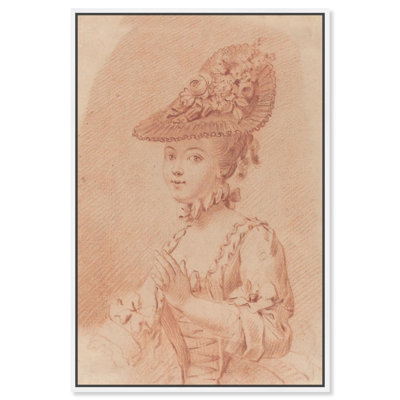 Young Girl Wearing a Hat Canvas Classic Nude Art by Art Remedy