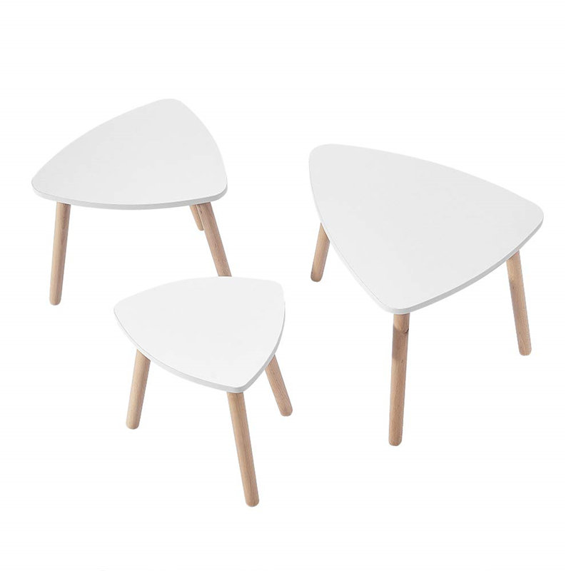 Poirier Nesting Tables, White