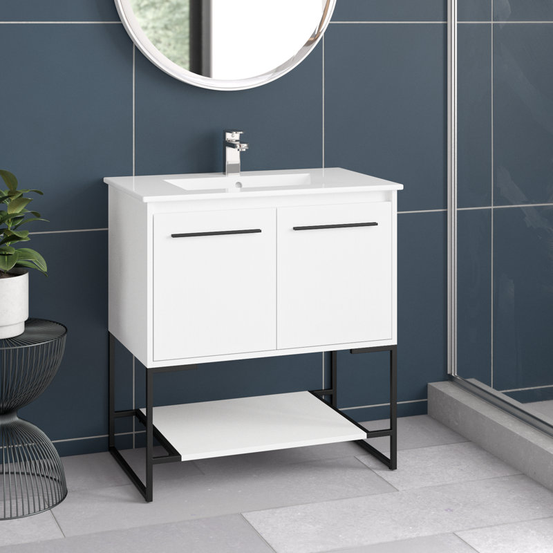 Ensemble de meuble-lavabo simple 30 po Gerard, Blanc