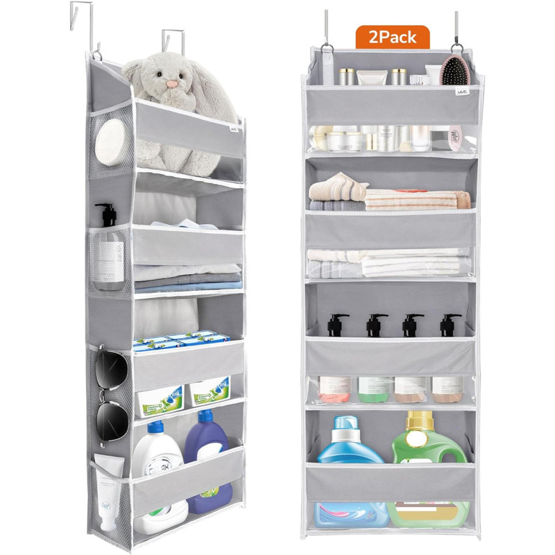 Non-Woven Fabric Overdoor Organizer, Light Gray