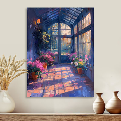 Serre rose ensoleillé Serenity - Art mural