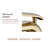Modern Waterfall Single Hole Bathroom Sink Faucet with Wide Blade Spout, Brushed Gold-63414223