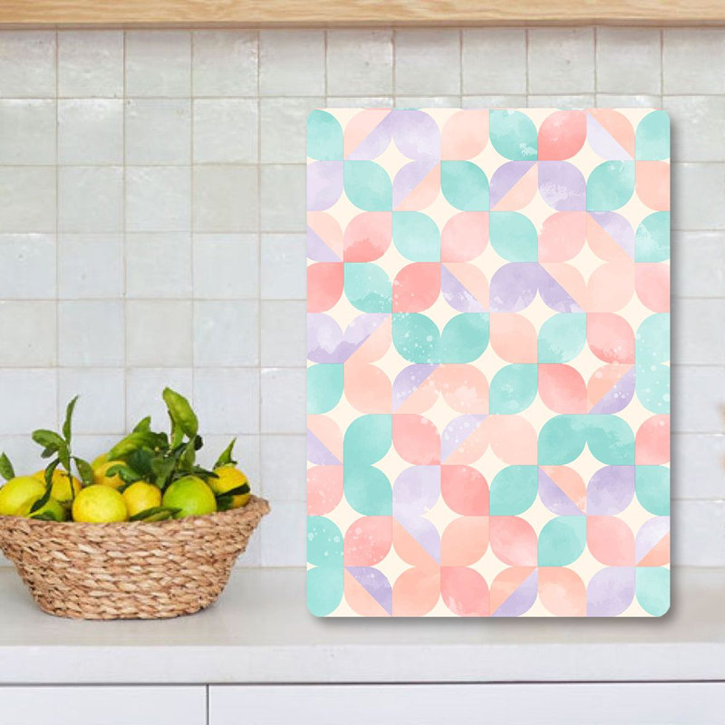 Flourish Premium Tempered Glass Cutting Board, 11.8 x 15.7 inches | Antibacterial, Easy Clean, Non-Slip Silicone Feet | 100% Durable Glass, Thickness: 0.16 inches | Ideal for Kitchen Prep, Safe & Stylish Cooking Solution