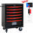 Black&Red 6 Tool Chest With Lockable Function And Wheels Smooth Steel Countertop-578200634