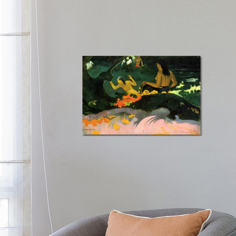 Fatata Te Miti (By The Sea) 1892 by Paul Gauguin - Wrapped Canvas Painting, 66.04 cm H x 45.72 cm W