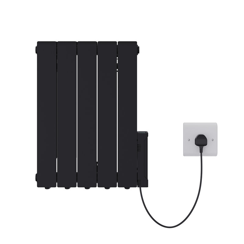 Ebern Designs Saheli Electric Wall Mounted Space Heater, 57.5cm H x 45.5cm W x 8cm D, 3.9A, Black