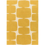 Scion Hand Tufted Wool Geometric Area Rug in Mustard/Cream