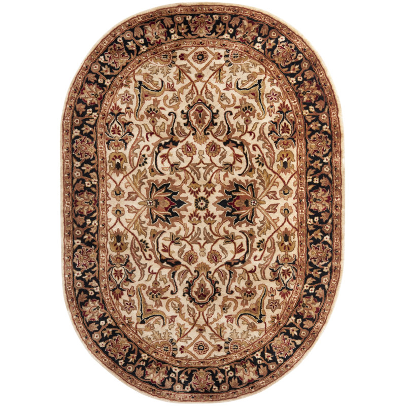 Evie New Zealand Wool Oriental Rug, Oval 7'6" x 9'6"