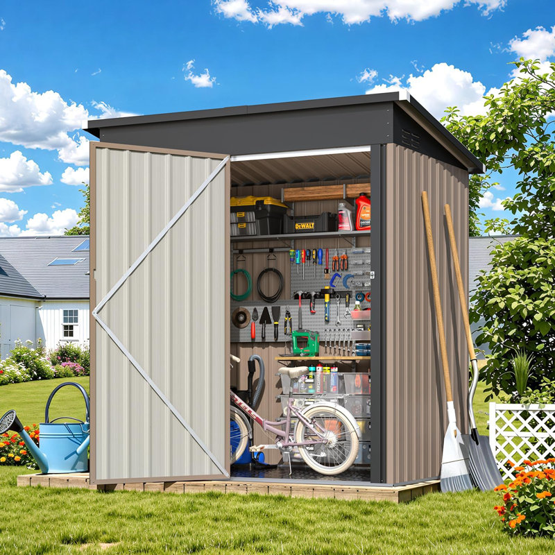 Lockable Door Outdoor Storage Shed With Floor