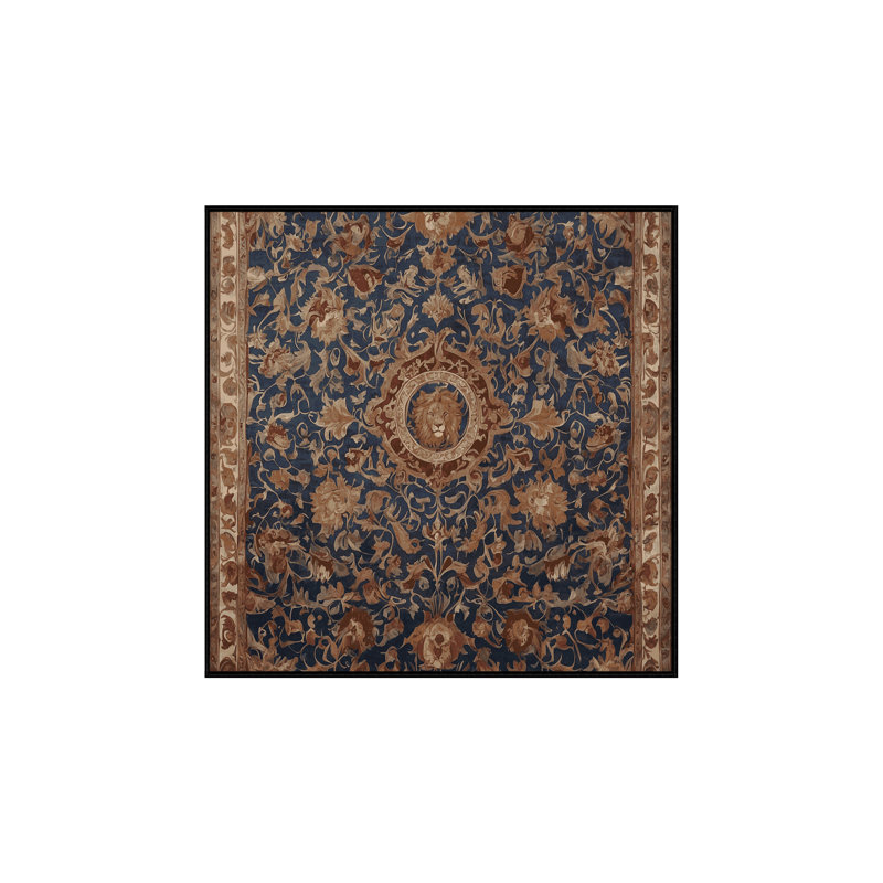 Machine Washable Brown Area Rug, Square 4'