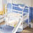 White Twin Over Bunk Bed With And Detachable Slide Solid Convertible