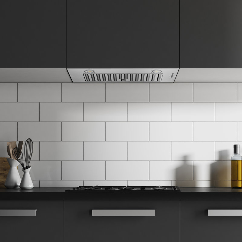 450 CFM Convertible Insert Range Hood in Stainless Steel, 10" H x 29.38" W x 11.25" D