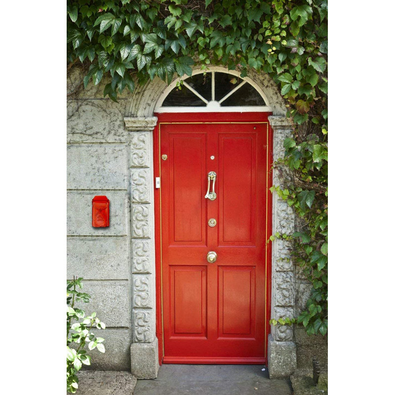 Boîte aux lettres murale en fer moulé Cara, rouge