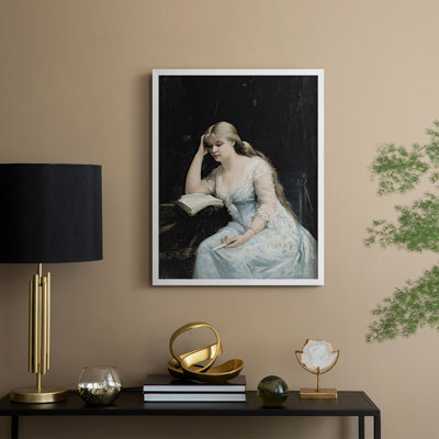 «Vintage Portrait Print LXII», reproduction encadrée - bois massif