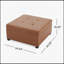CARLSBAD Faux Leather Tufted Storage Ottoman with Elegant Waffle Stitch and Birch Wood Legs, Cognac Brown