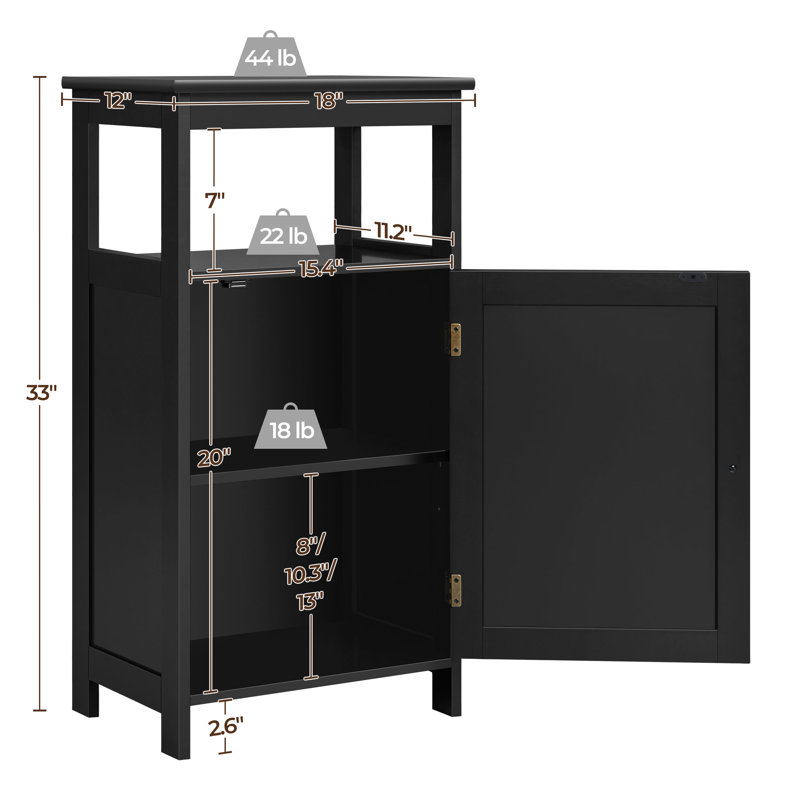 Thaleia Bathroom Cabinet, Black