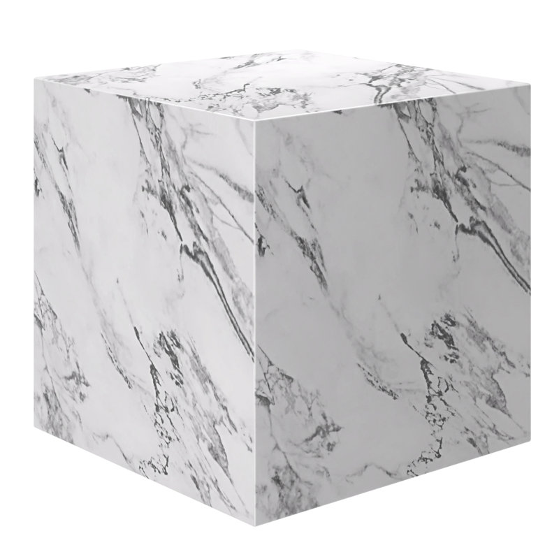 Table d'appoint carrée Artemis Boulgari blanc, Square, Bulgari White