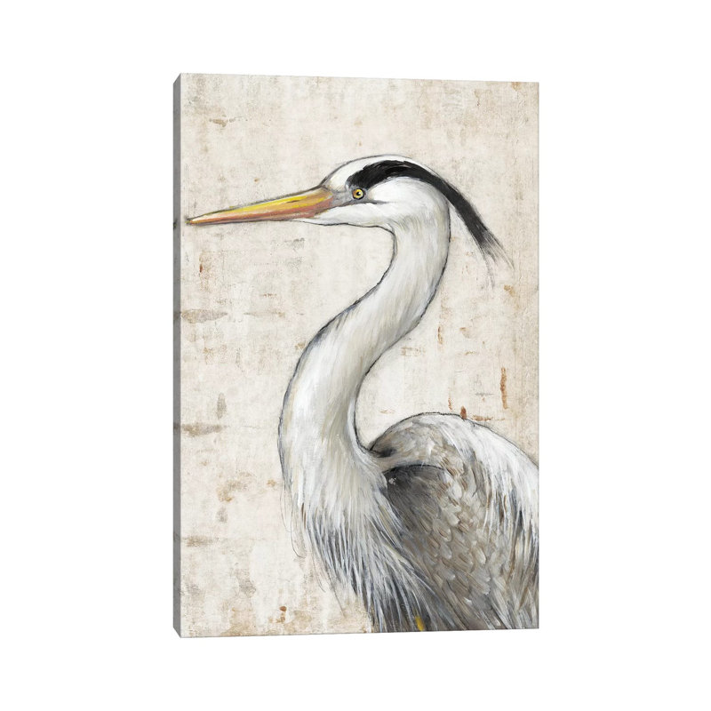 Grey Heron II by Tim OToole - Wrapped Canvas Painting, 45.72cm H x 30.48cm W 1.9cm D