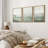 Minimal Landscape "Sage Green Modern Organic Artwork, Simple Abstract Bedroom Wall Pictures, Large Framed Canvas Giclee Print 3 Pieces Wall Art Set"   16x24x3 pcs, 24x36x3 pcs-91874881-91874882