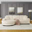 Canapé-lit modulaire rembourré en velours Corduroy-1236850416