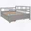 Lit de jour polyvalent et fonctionnel en bois avec deux tiroirs pour la détente, le rangement et une expérience de vie améliorée-414983103