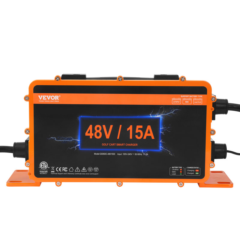 Chargeur de batterie pour voiturette de golf 48 volts, 15 ampères, batterie intelligente