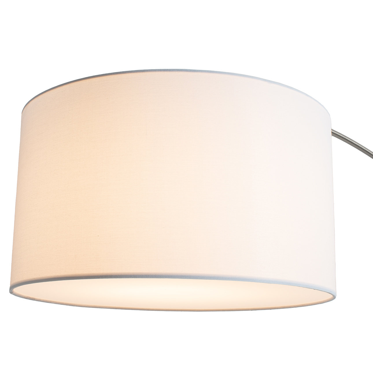92" Linen Floor Lamp, Black Wood