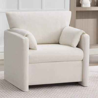 Fauteuil d'appoint surdimensionné en chenille 32,7 po