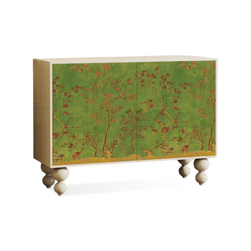Buffet en bois massif Moder, Blanc