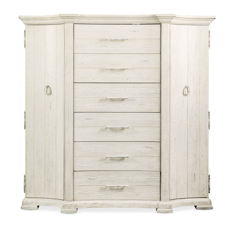 Traditional White Pine 6-Drawer Gentleman's Chest with Soft Close