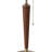 Scalloped Table Lamp - Walnut, Weathered Brass, White Linen, On/Off Pull Chain