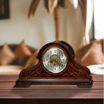 Manufactured Wood Mechanical Tabletop Clock